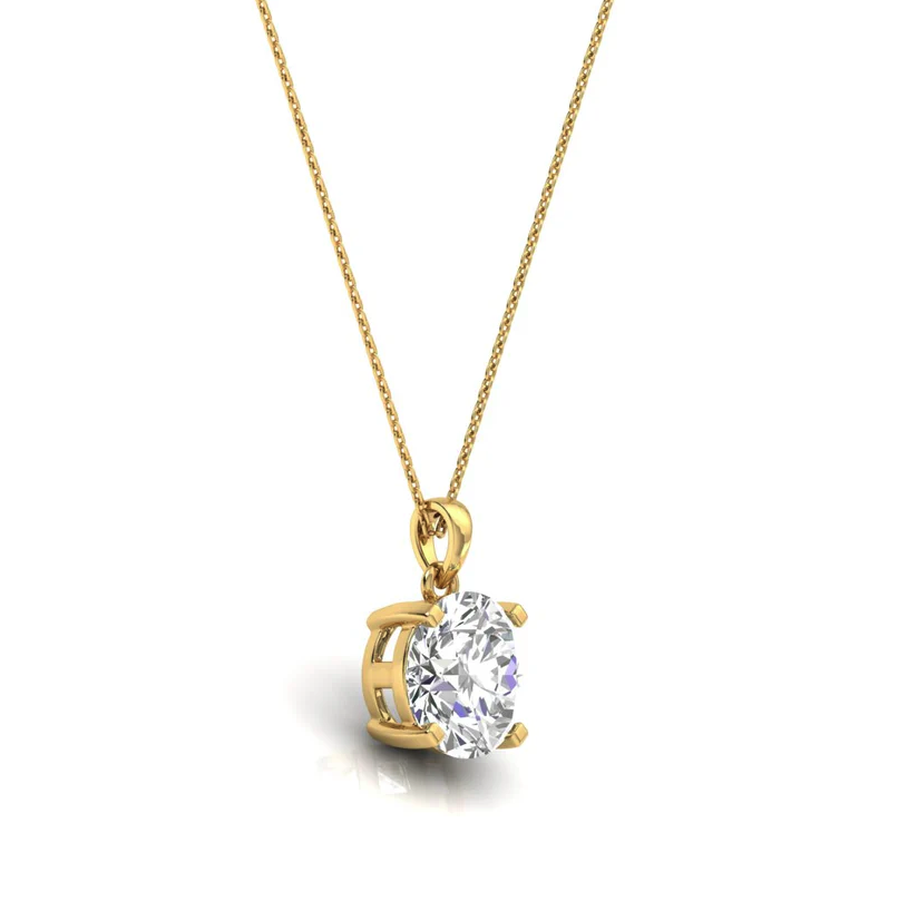 Gold Solitaire Diamond Pendant