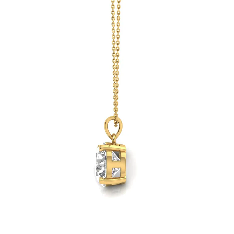 Gold Solitaire Diamond Pendant
